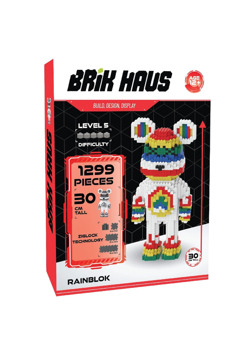 Brik Haus Rainbow Bear Construction Set, Small X5988