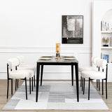 DYHOME White Dining Chairs Set of 4, Mid-Century Modern Dining Chairs, Kitchen Dining Room Chairs