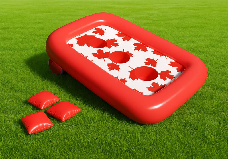 Canada Day Inflatable Cornhole Game Set, Red/White W8545