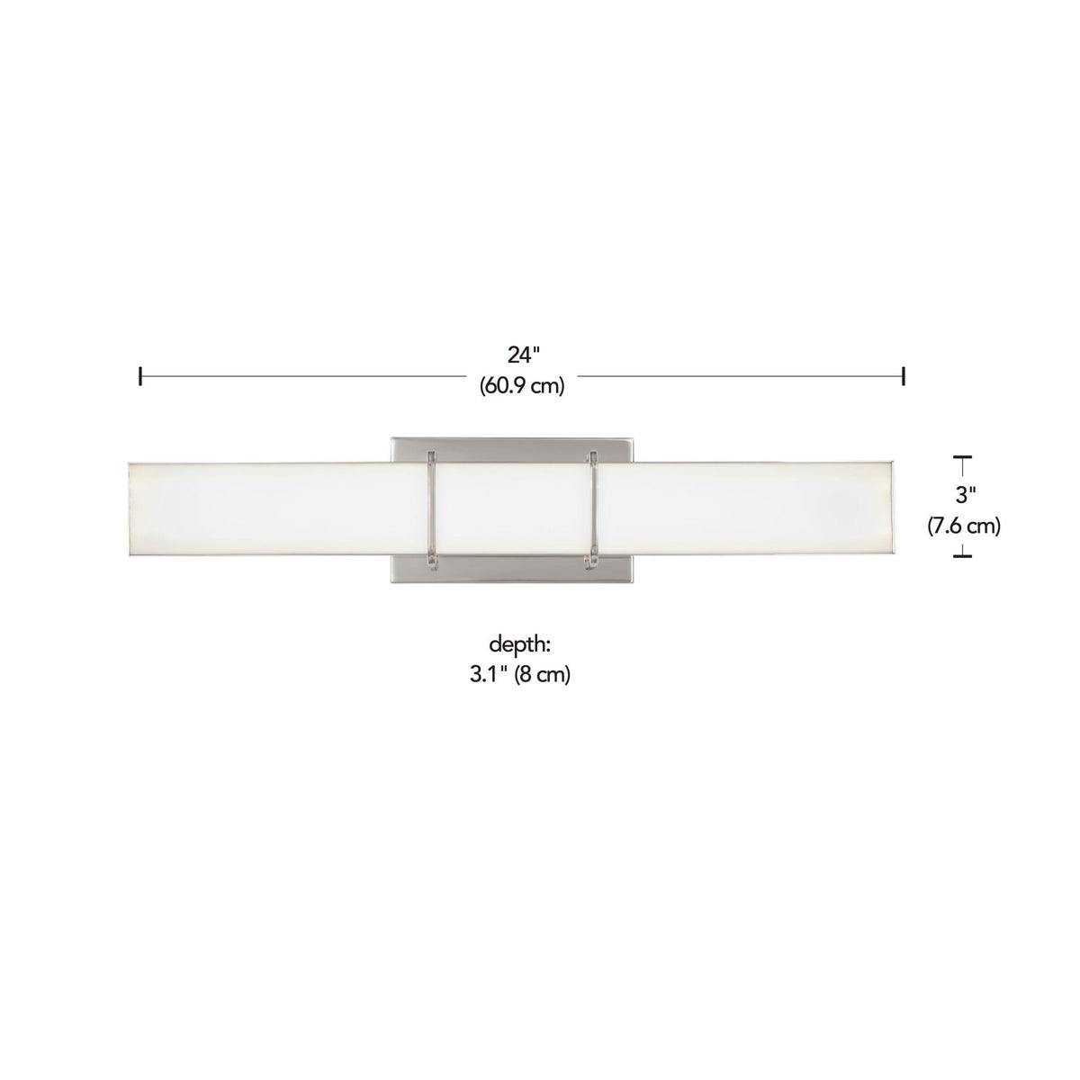 Byrne LED Vanity Light Fixture, Polished Nickel