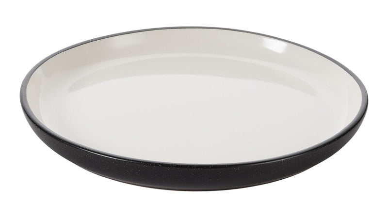 Catalone Side Kitchen/Dinner Plate, 1-pc, Black/White V6912