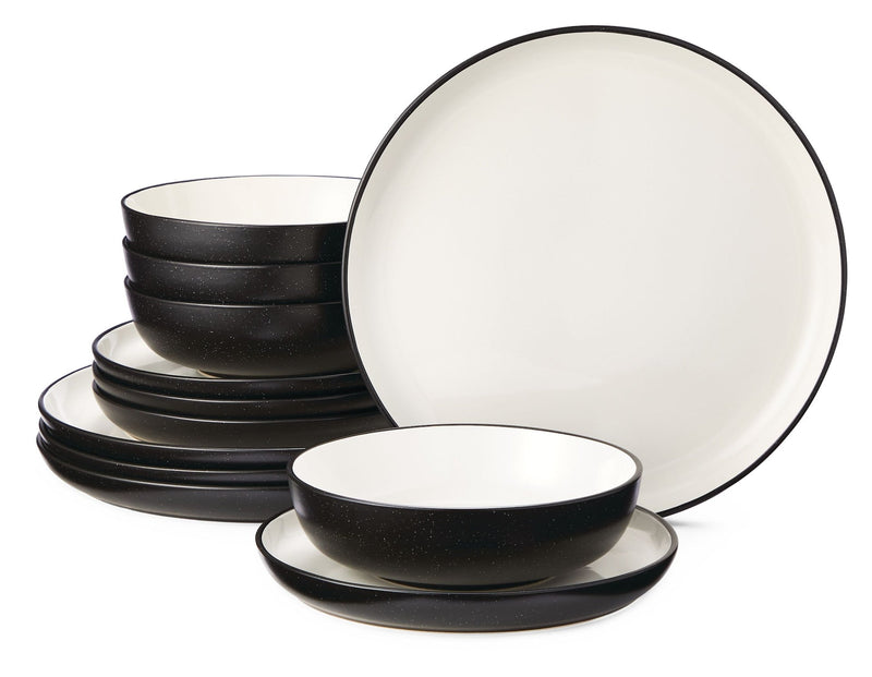 Catalone Two-Tone Stoneware Dinnerware Set, Serves 4, 12-pc F5720