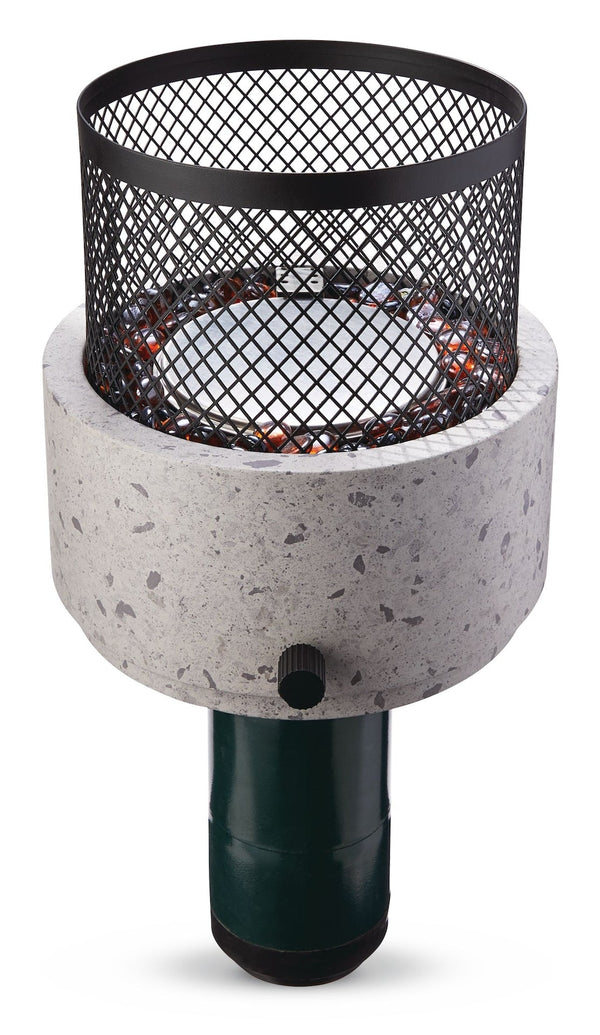 Cinder Round Outdoor Tabletop Gas Fire Pit, 11,000 BTU D9534