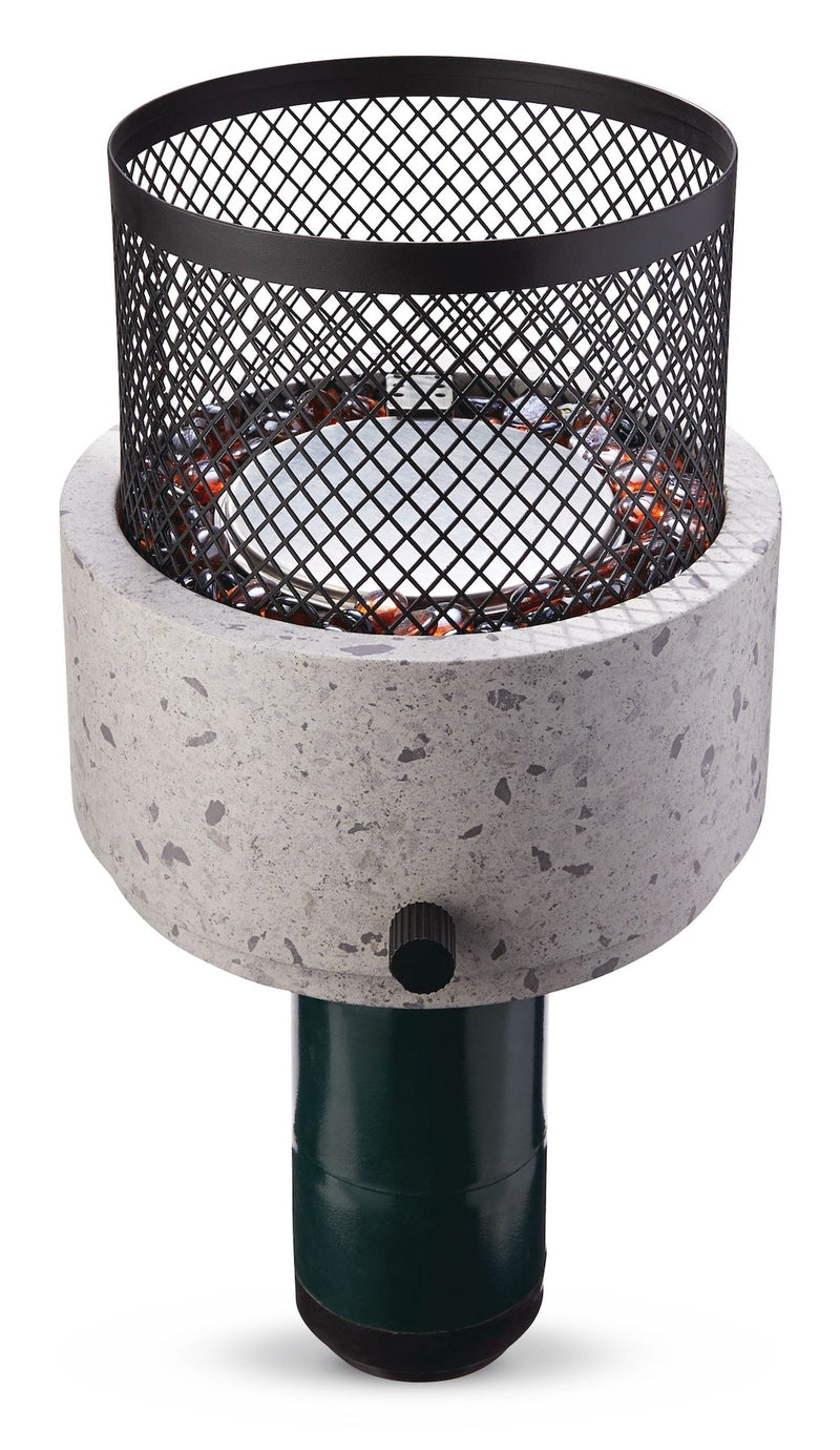 Cinder Round Outdoor Tabletop Gas Fire Pit, 11,000 BTU D9534