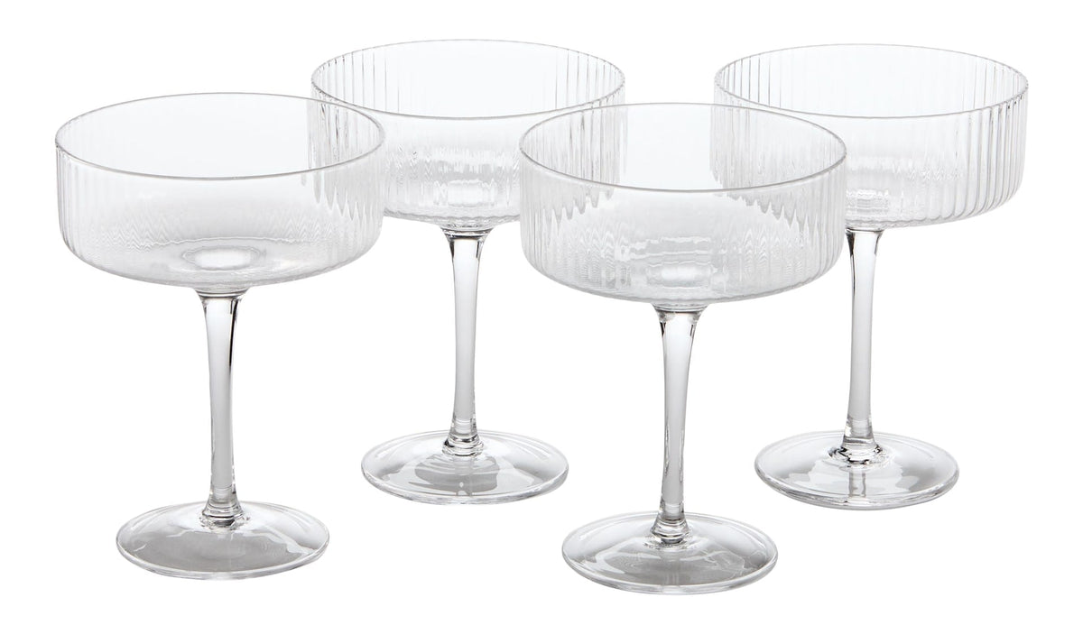 Coupe/Champagne Glasses, Dishwasher-Safe, 4-pc
