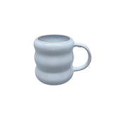 Durable Stoneware Ripple Mug, White, 14-oz