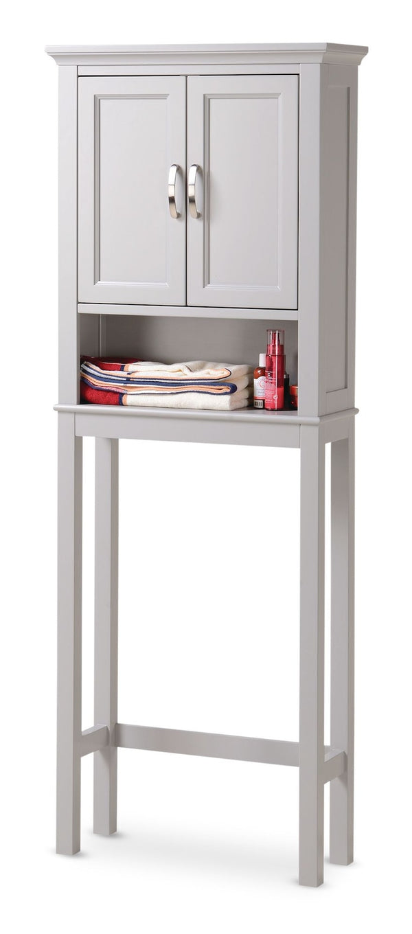 Elena 2-Door Over-The-Toilet Spacesaver Bathroom Storage Cabinet, Grey M4742