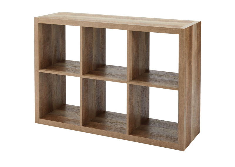Fraser 6-Cube Storage Organizer, Bookcase/Bookshelf, Light Oak Finish Z0980