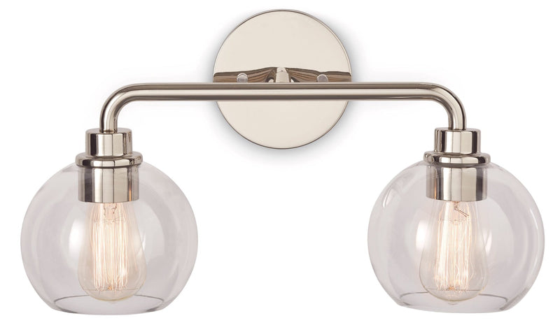 Fuller 2-Light Vanity Light Fixture, Polished Nickel C3166