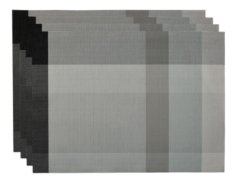 Grey Check Textilene Placemat, 13-in x 18-in, 4-pk J6059