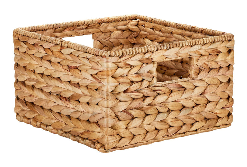Hazel Square Woven Water Hyacinth Storage Basket G3025