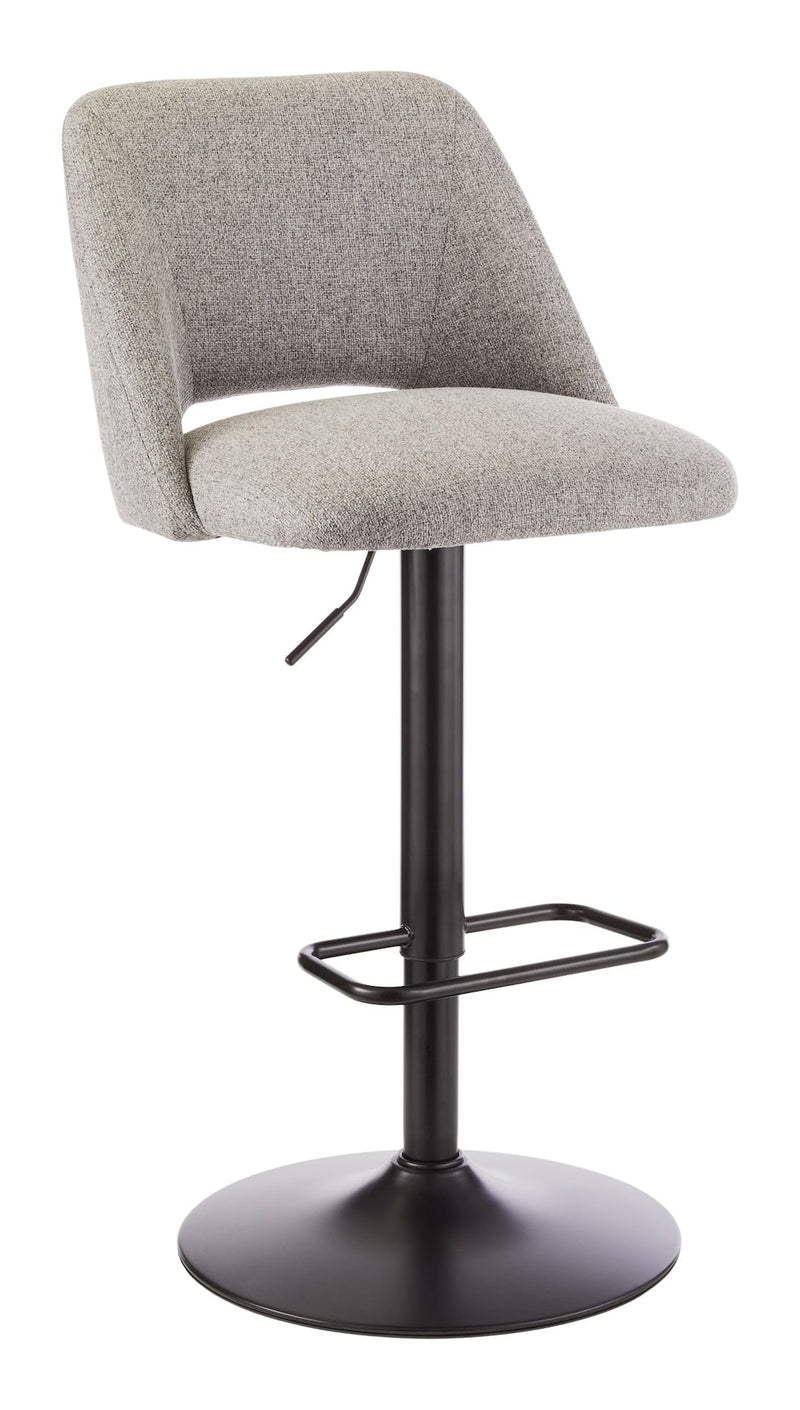 Inaya Adjustable Height Gas Lift Swivel Bar Stool, Grey B8799