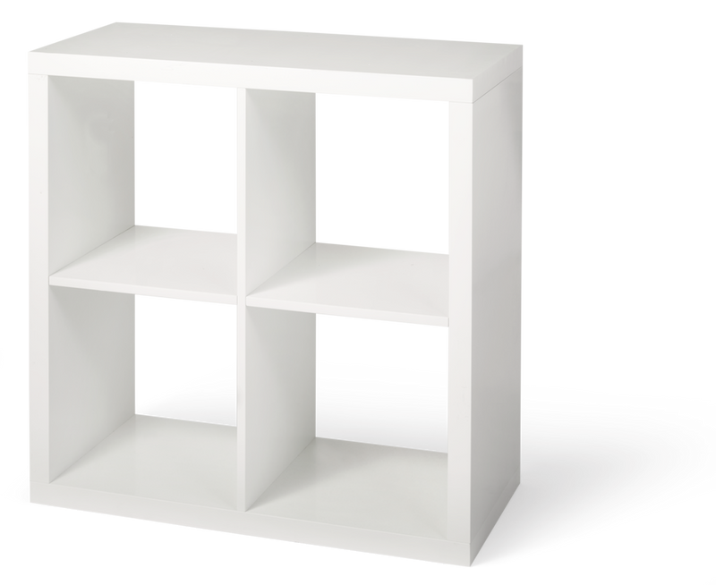 Invermere 4-Cube Storage Organizer, Bookcase/Bookshelf, White V3423
