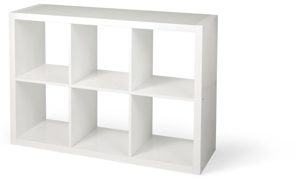 Invermere 6-Cube Storage Organizer, Bookcase/Bookshelf, White I6410