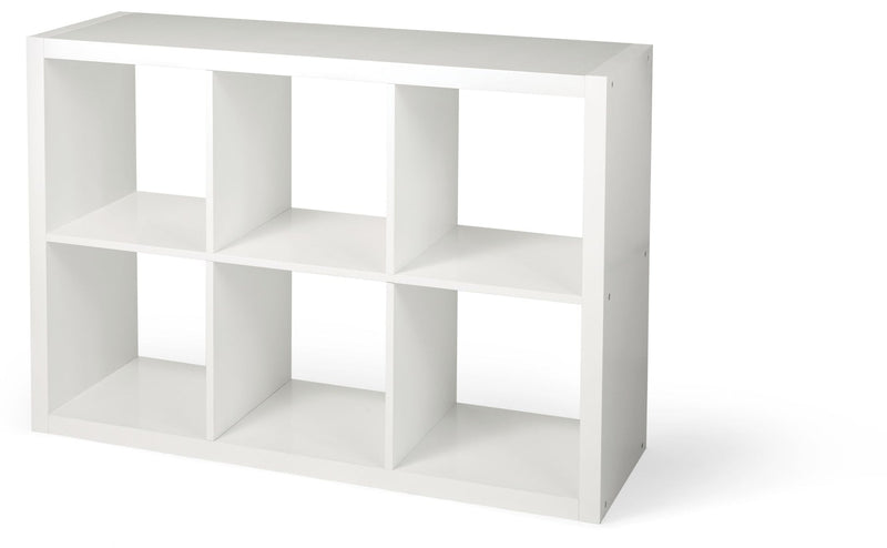 Invermere 6-Cube Storage Organizer, Bookcase/Bookshelf, White I6410