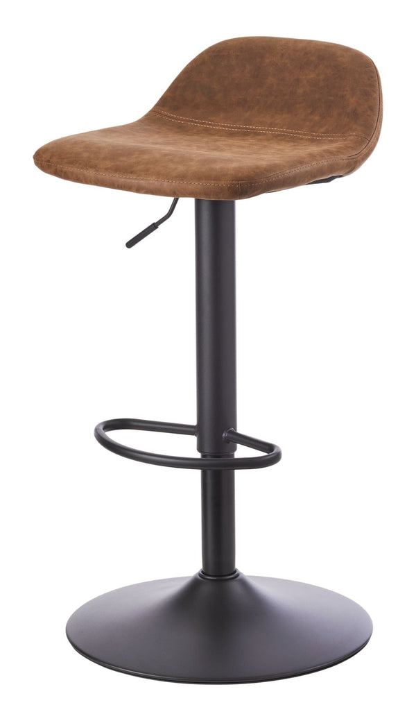 Luis Adjustable Height Gas Lift Swivel Bar Stool, Brown A7786
