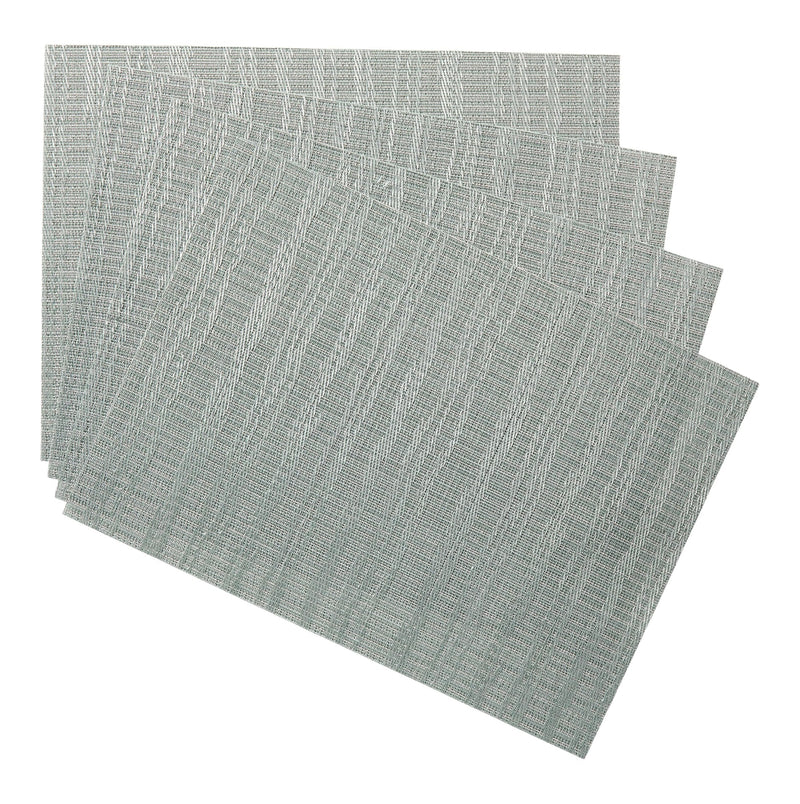 Lurex Rectangle Textilene Woven Placemat, Sage, 13-in x 18-in, 4-pk P5424