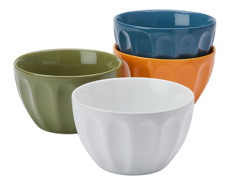 Lyndale Multi Pastel Stoneware Latte Bowl Set, Assorted Colours, 4-pk I0613