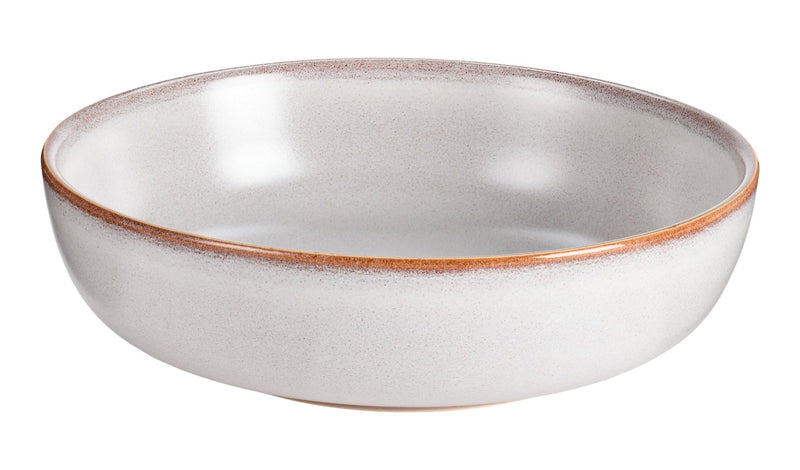 Reactive Glaze Dinner Bowl, 1-pc, White with Reactive Glaze G8670