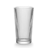 Ribbed High Ball Glass Set, Lead-free, 4-pc