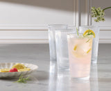 Ribbed High Ball Glass Set, Lead-free, 4-pc