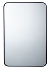 Truro Metal Rectangular Wall Mirror, Black, 20 x 30-in