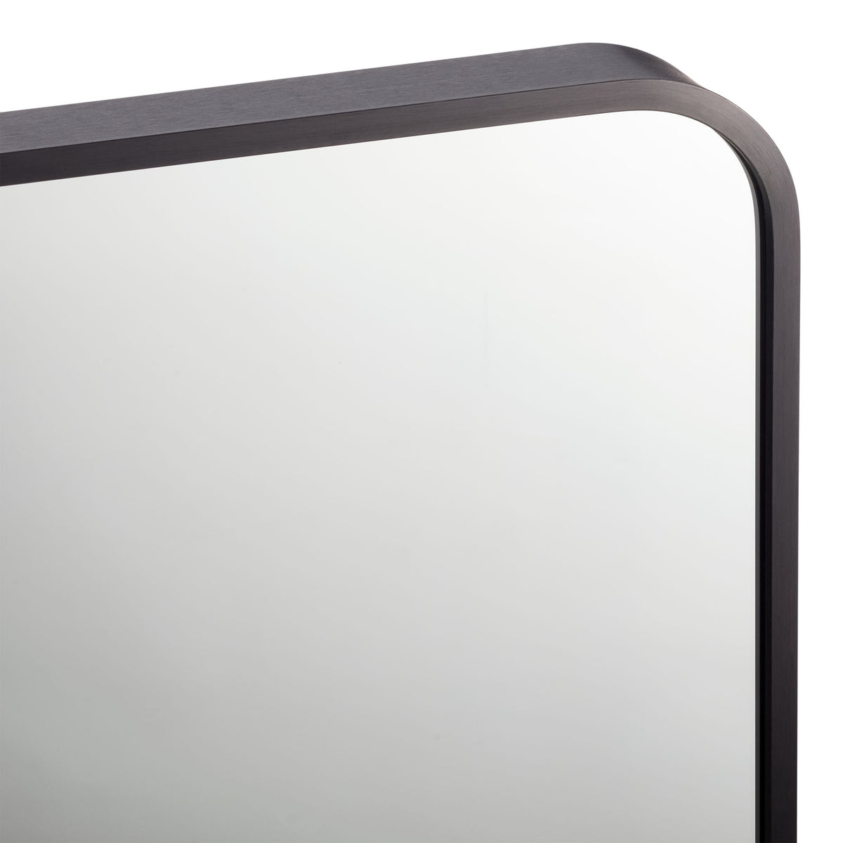 Truro Metal Rectangular Wall Mirror, Black, 20 x 30-in