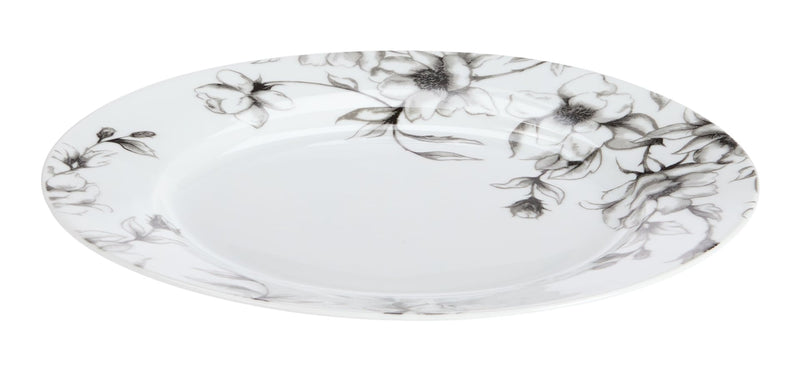 Wild Rose Dinner Plate, 1-pc, White, Dishwasher & Microwave-Safe G7255