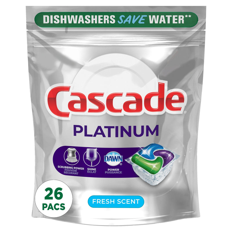 Platinum Action Pacs Dishwasher Detergent, Fresh Scent, 26-ct T2457