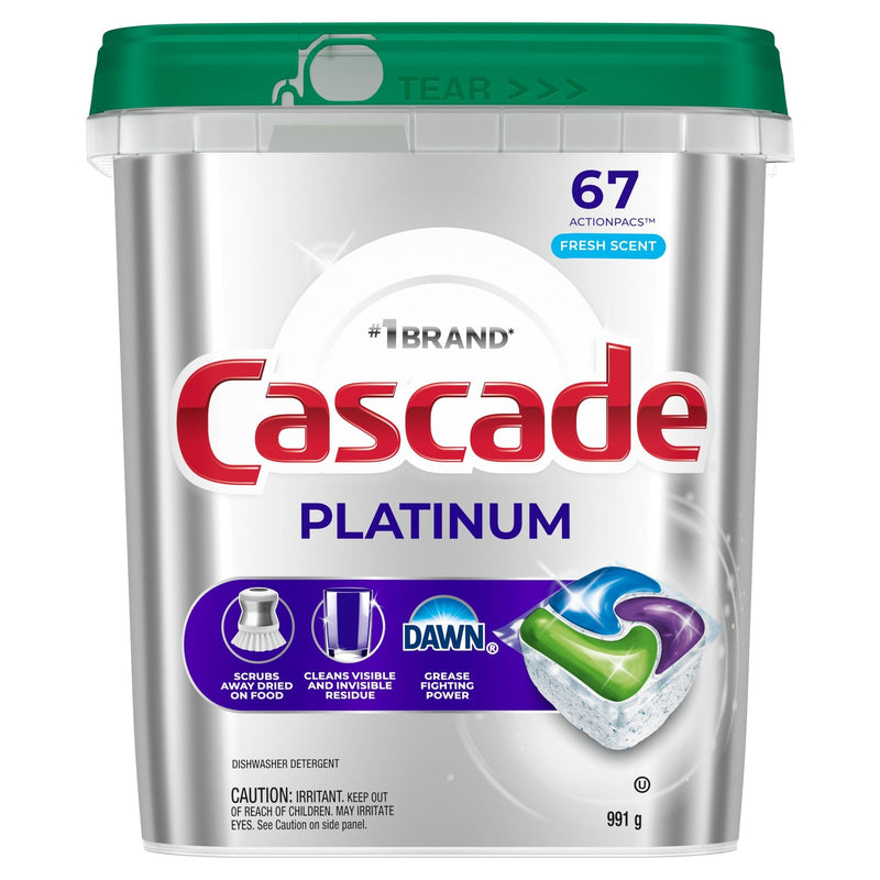 Platinum ActionPacs Dishwasher Detergent Pods, Fresh, 67 Count I3099