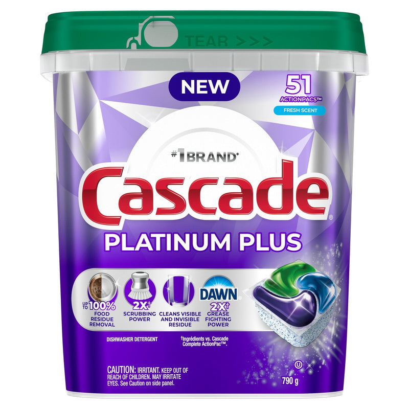 Platinum Plus ActionPacs Dishwasher Detergent Pods, Fresh, 51-pk N1918
