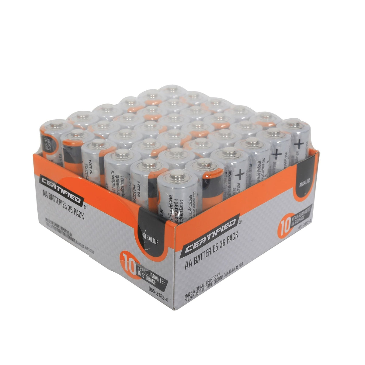 AA Alkaline Battery Set, All Purpose, Long Shelf Life, 36-pk
