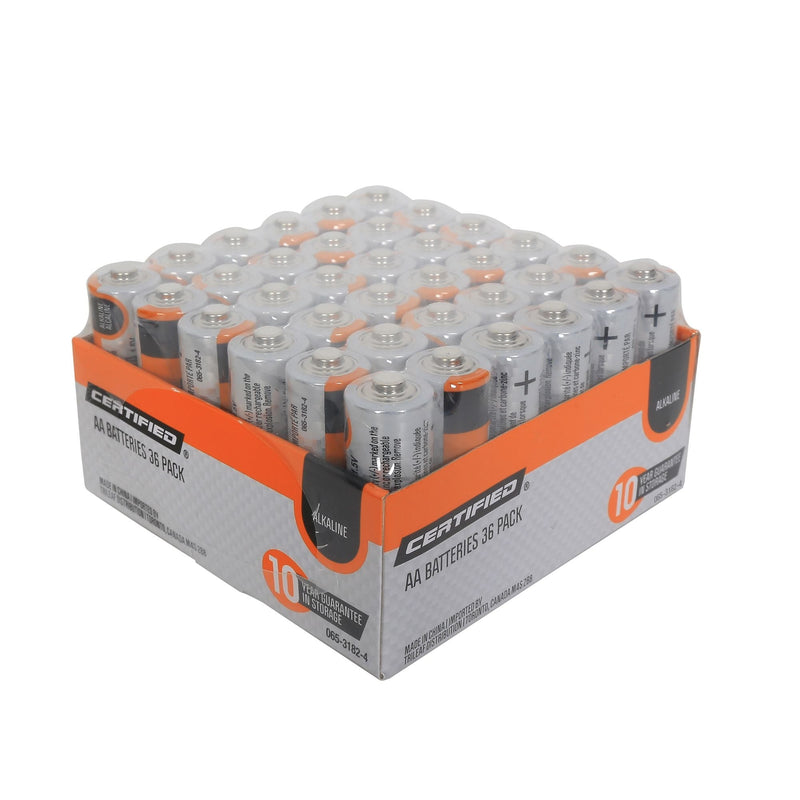 AA Alkaline Battery Set, All Purpose, Long Shelf Life, 36-pk K8655