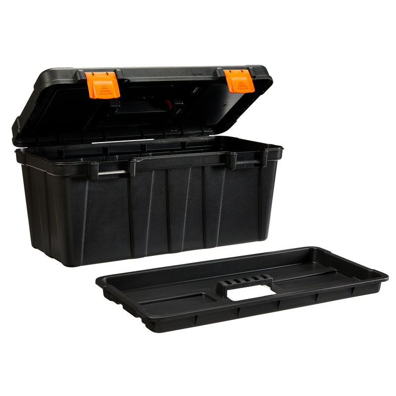 Portable Plastic Tool Box with Removable Tray, 20-in Q0218