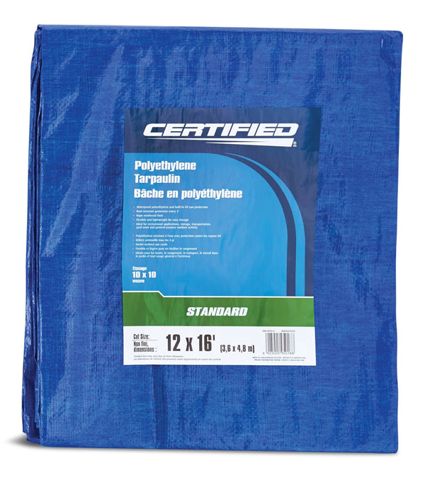 Standard Duty Poly Tarp, Waterproof, 12-ft x 16-ft R6503