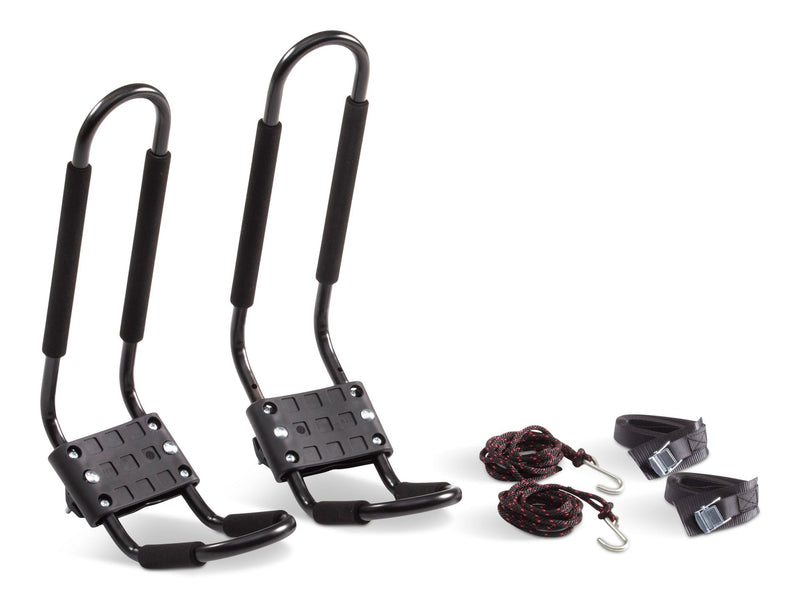 Universal J-Rack Rooftop Mount Kayak Carrier, 2 Kayak Storage Capacity, Black Q9926
