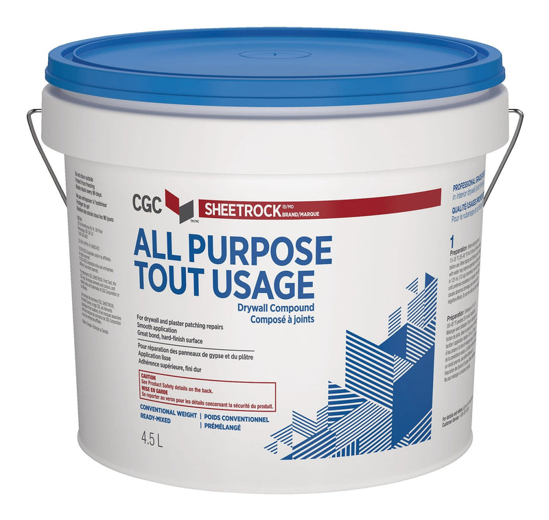 Sheetrock All-Purpose Ready-Mixed Drywall Compound, 4.5-L Pail L8646