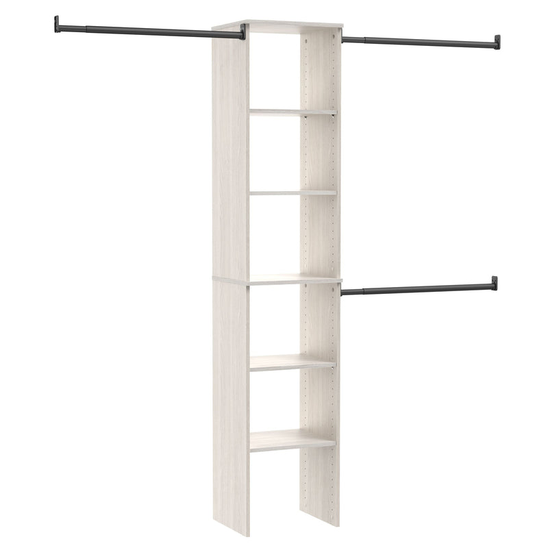 Suite Symphony Laminate Wood Tower Starter Kit with Rods, White Timber, 16-in F2341