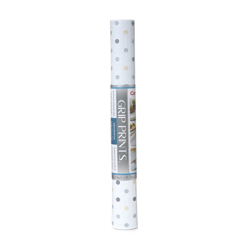 Con-Tact Grip Prints Non-Adhesive Cushioned Shelf/Drawer Liner, Polka Dot Blue, 18-in x 4-ft K0968