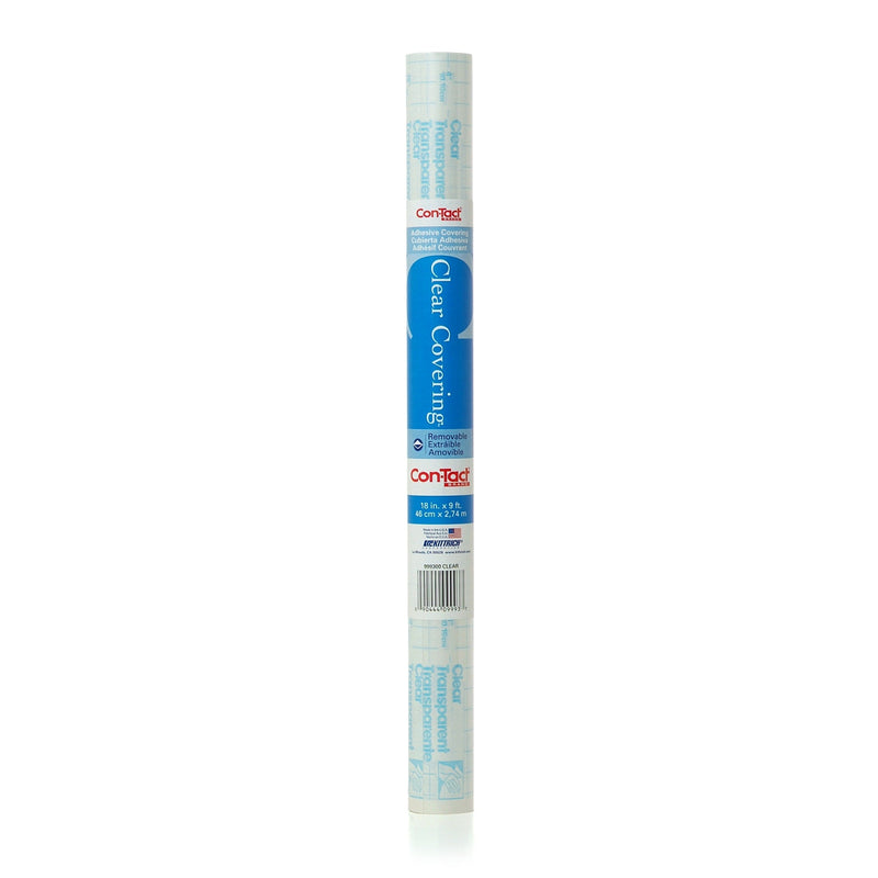 Con-Tact Removable Adhesive Shelf/Drawer Liner, Clear, 18-in x 9-ft X5458