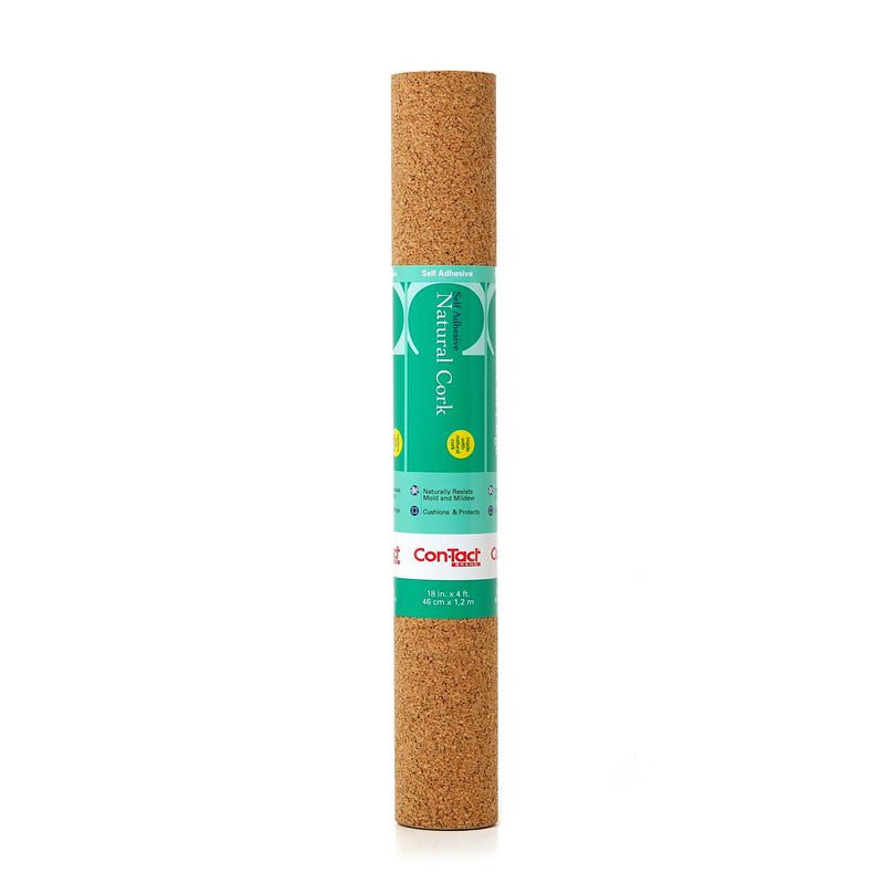 Con-Tact Self-Adhesive Multi-Use Cork Shelf/Drawer Liner & Bulletin/Message Board, 18-in x 4-ft A6850