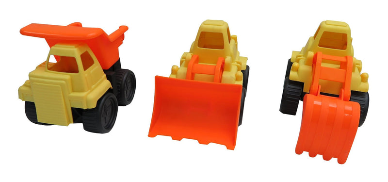 Construction Vehicles Floating Plastic Water Toy, Yellow/Orange, Assorted, Ages 2+, for Summer/Beach Activities P9944