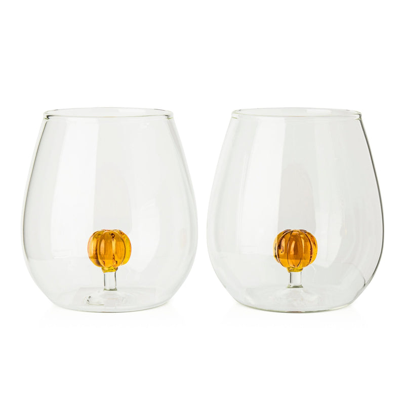 591-mL Borosilicate Pumpkin Wine Tumbler, 2-pk G1937