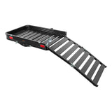 18112 Aluminum Hitch Mount Basket-Style Cargo Carrier with Ramp, Fits 2-in Receivers, 50 x 30-in