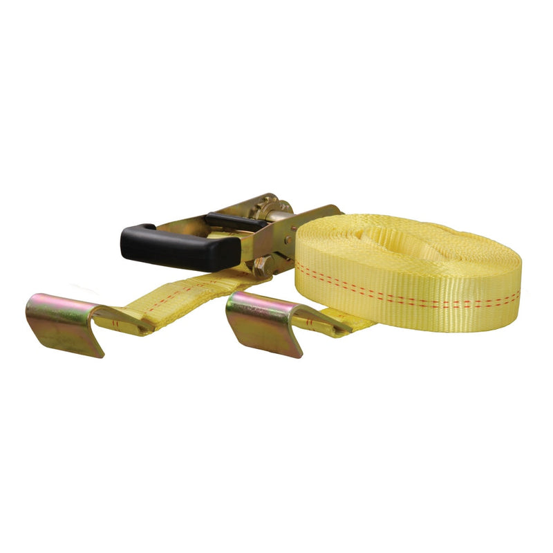 83048 27-ft Yellow Cargo Strap with Flat Hooks (3,333-lb) E4025
