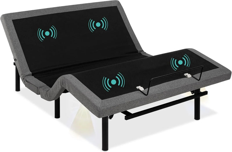 Ergonomic Twin XL Size Adjustable Bed Frame, Electric Base w/Wireless Remote Control, Nightlight, Massager, 2 USB Ports X8544