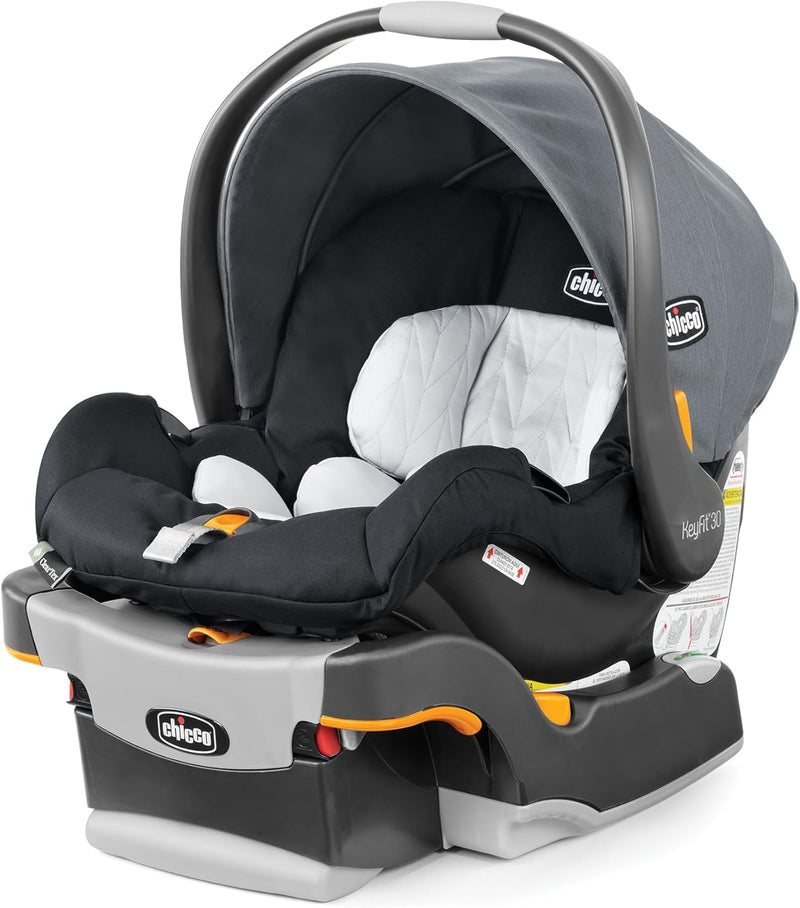 Infant Car Seat and Base, Rear-Facing Seat for 4-30 lbs., Includes Head and Body Support, Compatible with Strollers, Baby Travel Gear - Pewter/Grey Y8596