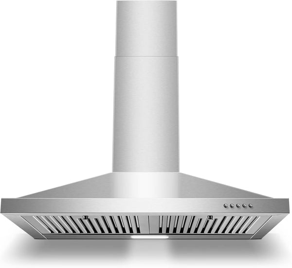 30-inch Wall Mount Range Hood 450CFM - Stainless Steel Kitchen Vent Hood, Ultra Quiet 55dB, Ducted/Ductless Convertible, 3-Speed + LED Light,... Y4292