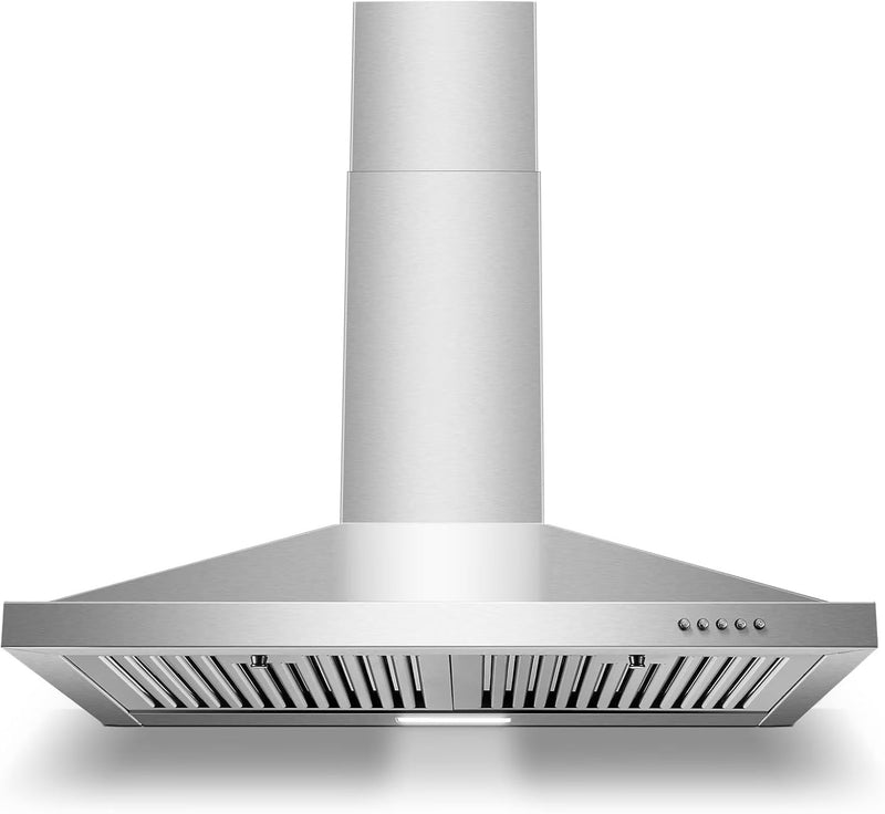 30-inch Wall Mount Range Hood 450CFM - Stainless Steel Kitchen Vent Hood, Ultra Quiet 55dB, Ducted/Ductless Convertible, 3-Speed + LED Light,... Y4292