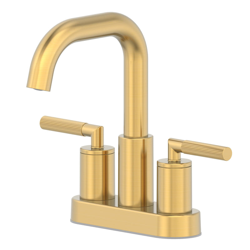 Dorian 2-Handle 4-in Centreset Lavatory/Bathroom Sink Faucet, Brushed Gold O5526